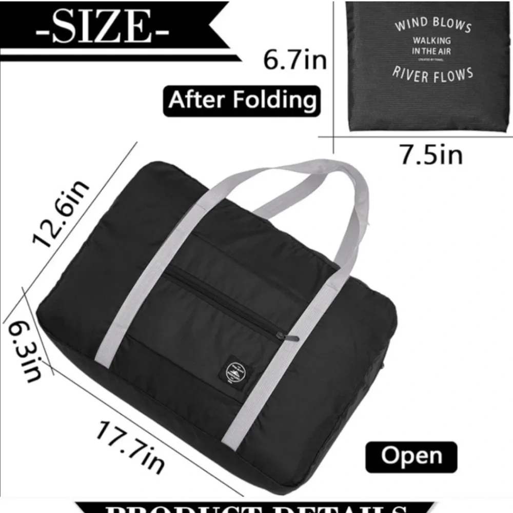 Sleek New Navy Blue Large Duffel Bag with Gray Straps
